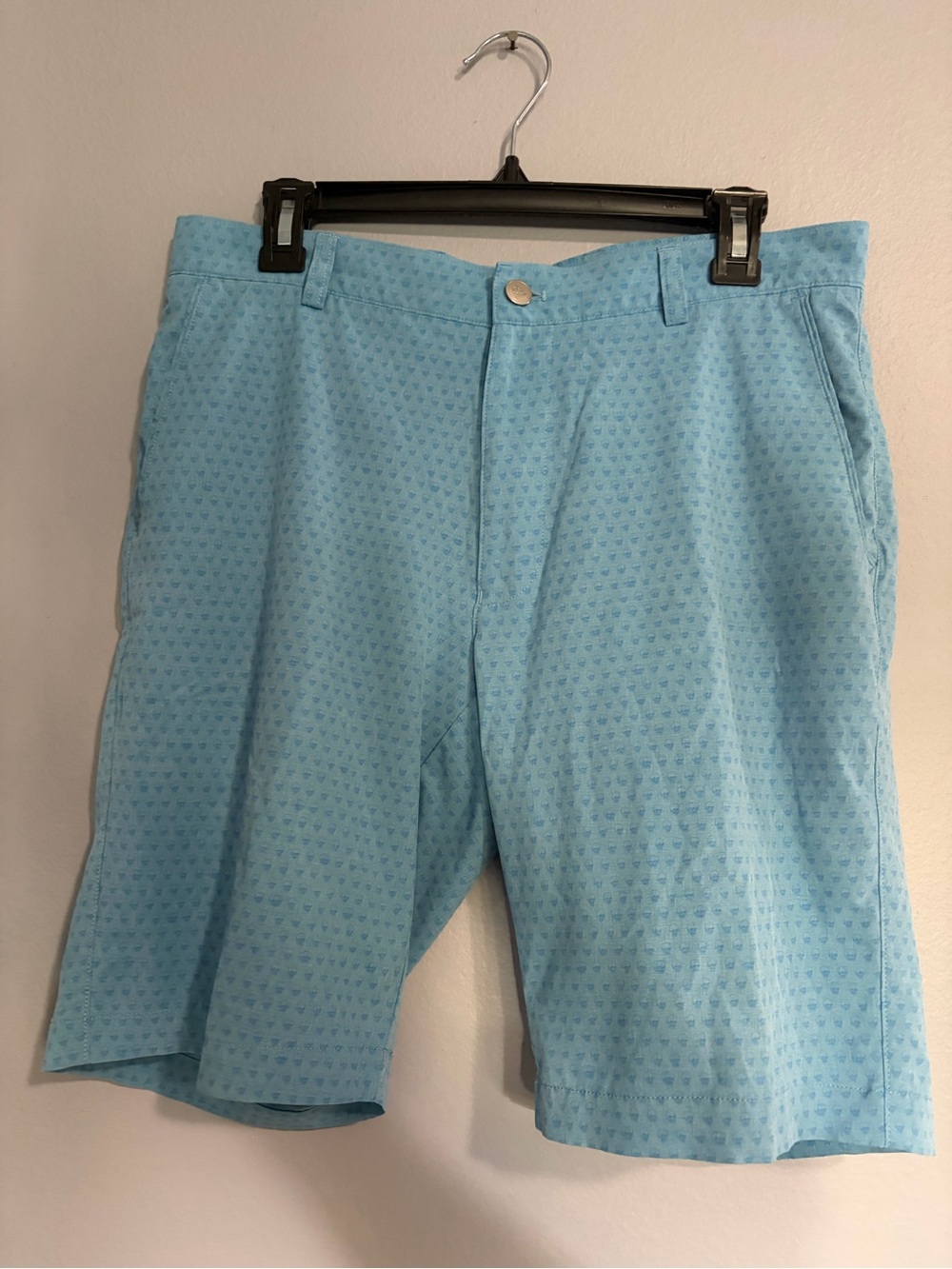 Peter Millar Light Blue Flat Front Men's Shorts